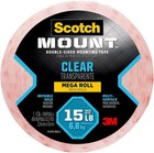 Scotch Double Sided Tape  Clear Mounting Tape  1 Roll Adhesive Tape  1 In X 450