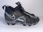 Men   s Nike Cleats Alpha Black   White Size 8 Pre Owned Condition