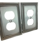 Lot Of 5 2005 Lhmc Liberty Hardware Metal Electrical Outlet Plate Cover