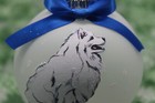 D019 Hand-made Christmas Ornament Dog - Samoyed -fluffy Sitting 