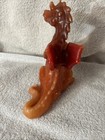 Dragon Candle Vintage 5   orange Wax Never Lit Handmade Hand Crafted Fantasy Gift