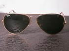 Vintage Bausch And Lomb Ray Ban Gold Aviator Shades Sunglasses Usa
