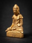 Antique Wooden Burmese Buddha Statue From Burma  myanmar   19th Century
