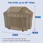 Gas Grill Cover 60 Inch  Heavy Duty Waterproof Outdoor Barbecue Cover With Se   