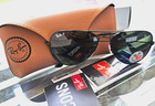 Ray-ban Aviator Sunglasses Classic Black Frame Polarized Dark Green Crystal Lens