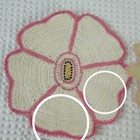 Lot  15  Vintage Pink Hand Crochet Potholders Doilies Cream Green Brown Retro