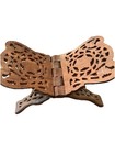 Carved Wooden Book Holder Folding Bible Cookbook Stand Vintage