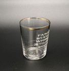 Famous Stanley Pre-pro Whiskey Shot Glass   Vtg Barware   Man Cave Bar Decor