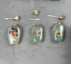 Vintage Reverse Painted Chinese Snuff Bottle Lot Of 3 2 Scenes With Boxes