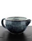 Hand Thrown Shaving Scuttle  Two-toned Blue