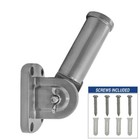 Adjustable Flag Pole Bracket Silver Wall Mounted Flag Pole Bracket