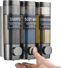 Shampoo And Conditioner Dispenser  Shower Dispenser 3 Chamber No Drill Shampo   