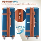  3 Piece Luggage Sets   Durable Travel Suitcase Set blue