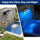 All-in-1 Pond Waterfall Kit With 850gph Pond Filter Pump  12-inch Stainless Stee