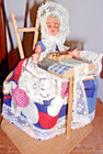 Vintage Vintage Weaving Loom Granny Doll Little Lace Shop  Brugge Europe Belgium