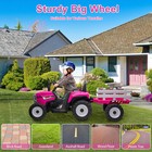Kids Electric Ride On Tractor With Trailer 12v Battery Powered Car Toy W  Remote