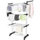 Folding Clothes Drying Rack Stainless Steel Laundry Rack Storage Stand Portable