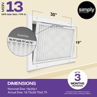 Simply Filters 19x30x1 Merv 13  Mpr 1500  Ac Furnace Hvac Air Filter
