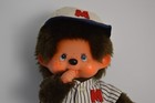 Vintage Sekiguchi Monchhichi Monkey Baseball Outfit Thumb Sucking 1974 Toy Plush