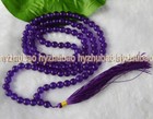 6 8 10  12mm Amethys 108 Prayer Beads Buddhist Mala Necklace Meditation Hinduism