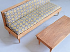 Vintage Mid Century Modern Sofa And Coffee Table