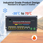 120w Industrial Gigabit Poe Switch 10port Unmanaged Ethernet Switch 2 Sfp Ports