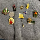 Vintage Lapel Pin Lot 9pc Pillsbury Doughboy Salt Lake 2002 Olympics Amway Wibc