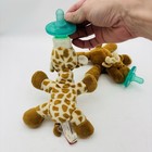 Wubbanub Pacifier Lot Giraffe   Moose Plush Soother Baby Lovey Pair