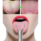 Portable Stainless Steel Tongue Scraper Oral Cleaner Fresh Breath Reusable 1pc