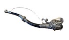 Vintage 20  Tibetan Buddhist Silver Tone   Black Paint Metal Dragon Horn Trumpet