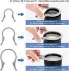  upgraded Version  3 Packs Camera Lens Filter Wrench Kit  Double-sided Design  F
