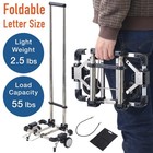Luggage Cart With 2 Wheels Foldable  Portable Travel Dolly Compact Airport  L   