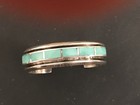Gorgeous Heavy Sterling Silver And Turquoise Bracelet