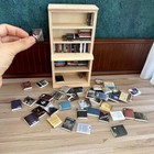 1set 1 12 Scale Dollhouse Miniatures Vintage Bookcase Book Study Kit Accessories
