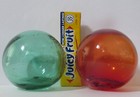 2 Old Art Glass Hand Blown Orbs Hollow Spheres each 2    Dia  Vintage Balls orb2