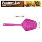 1 Pcs Plastic Skimmer Ladle With Handle Strainer Colander Ice Shovel  Rose Red