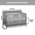 Harper 4-in-1 Convertible Crib Dove Gray Greenguard Gold Certified Wooden Crib