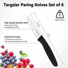Paring Knife Set Of 6 premium Paring Knives stainless Steel Vegetable fruit K   