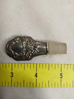 Vintage Towle Sterling Silver   Glass Perfume Bottle Floral Motif Stopper