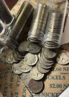 Buffalo Nickel Roll 1920   s All Full   Partial Dates Lot Of 40 5c Coins Full Roll