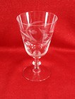 Vintage Set 6 Etched Crystal Cocktail Bar Glasses- 3 5  W X 6  Tall- Mcm Style