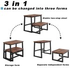 Step Stool For Adults holds Up To 500lb 3 In1 Heavy Duty Sturdy Two Step Stool 