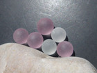 Sea Glass  Collection Of Light Pink And Clear Marbles