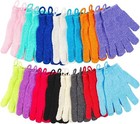 30 Pcs Exfoliating Gloves For Shower  15 Colors Body Exfoliator Glove With Hangi
