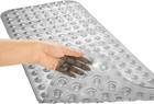 Bathtub Mats For Shower Tub Extra Long Non-slip 39 X 16 Inch Bath Mat Clear Grey