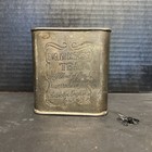 Vintage Silver Plated English Tea Caddy Tin Square