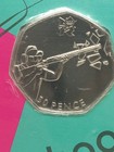 2011 Shooting 50p Coin Uncirculated In Pack 2012 London Olympics Collection