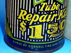 Vtg Antique Marked 1933 Cornell Tire Co  Tube Repair Kit Metal Can Tin Container