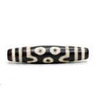 Rare Pattern Old Tibetan Large Double Heaven   Earth 7-eye Dzi Bead Dragon Eyes