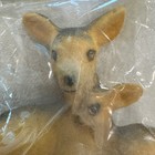 Vtg Flocked Spotted Deer Laying Down Doe W  Fawn Christmas Decor Seasonal Shop
